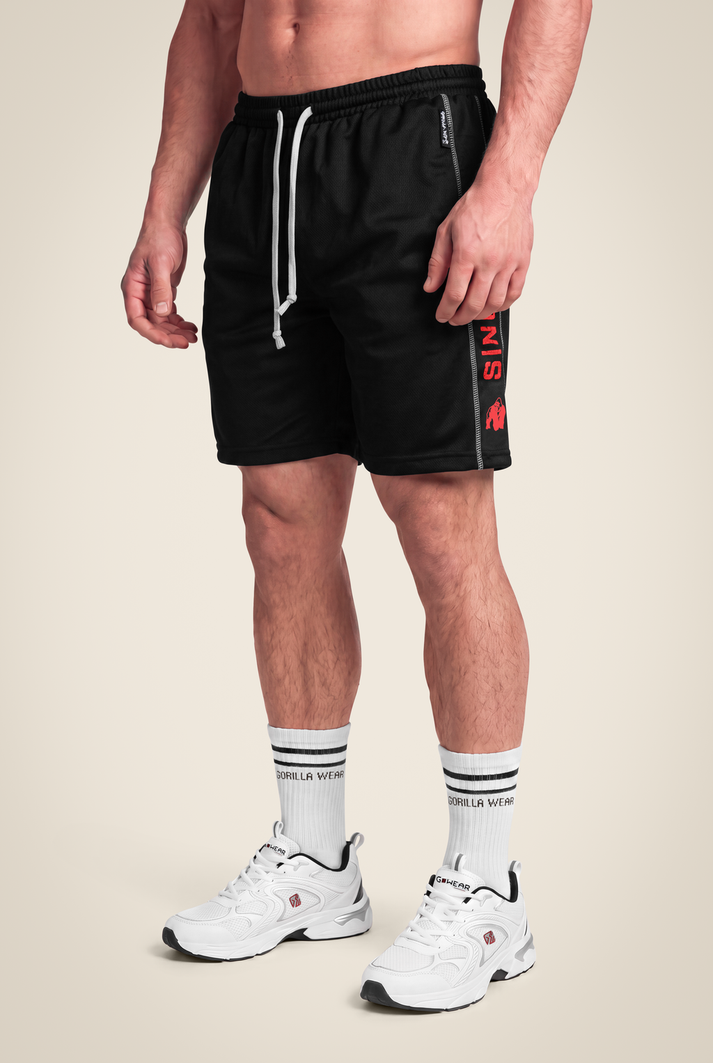 Functional Mesh Shorts - Black/Red