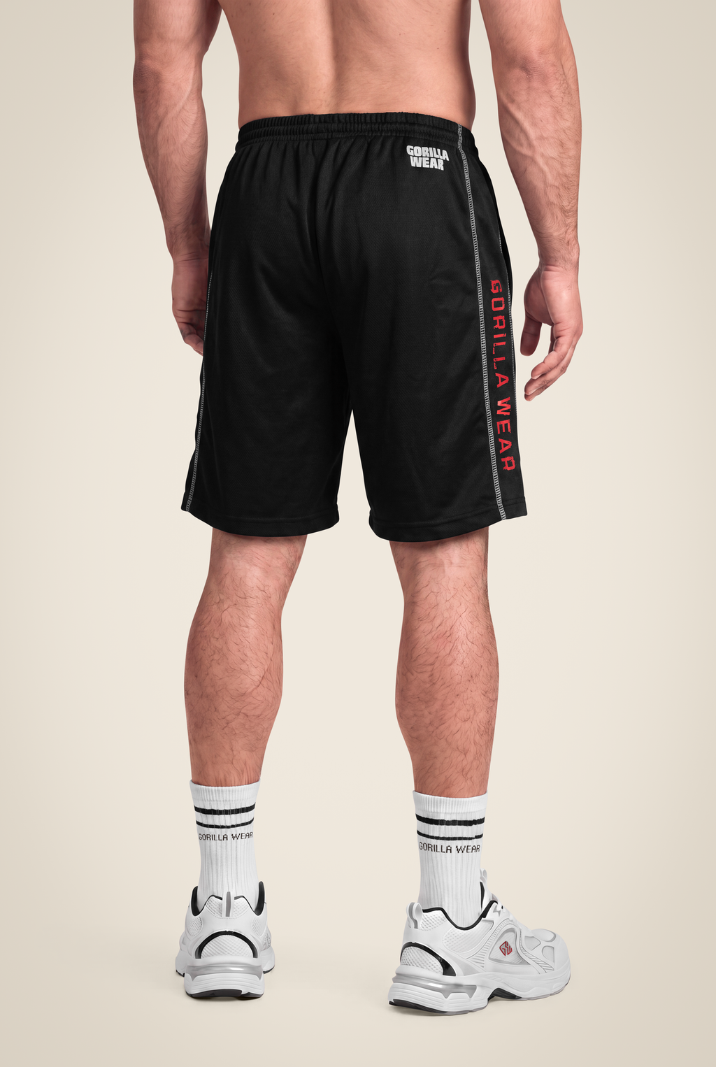 Functional Mesh Shorts - Black/Red