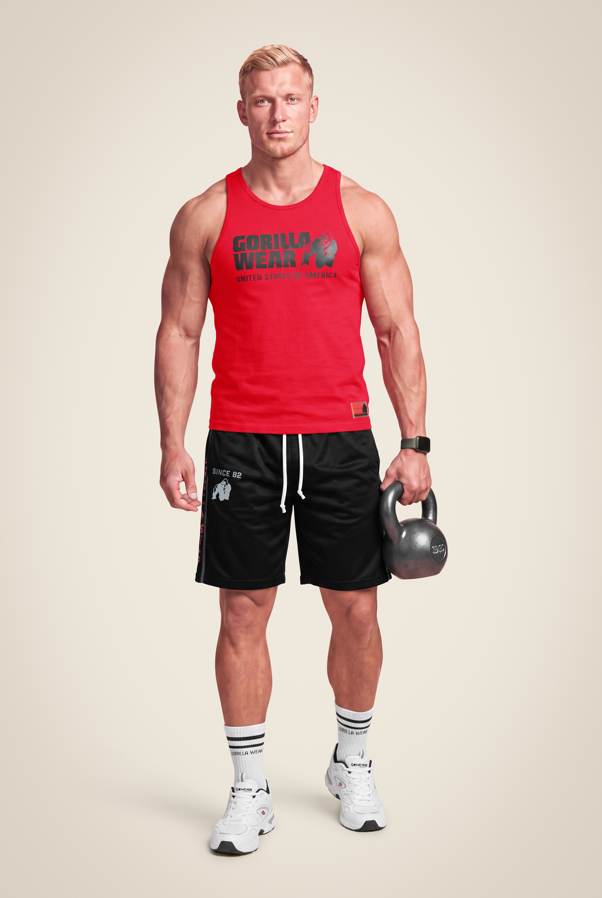 Functional Mesh Shorts - Black/Red
