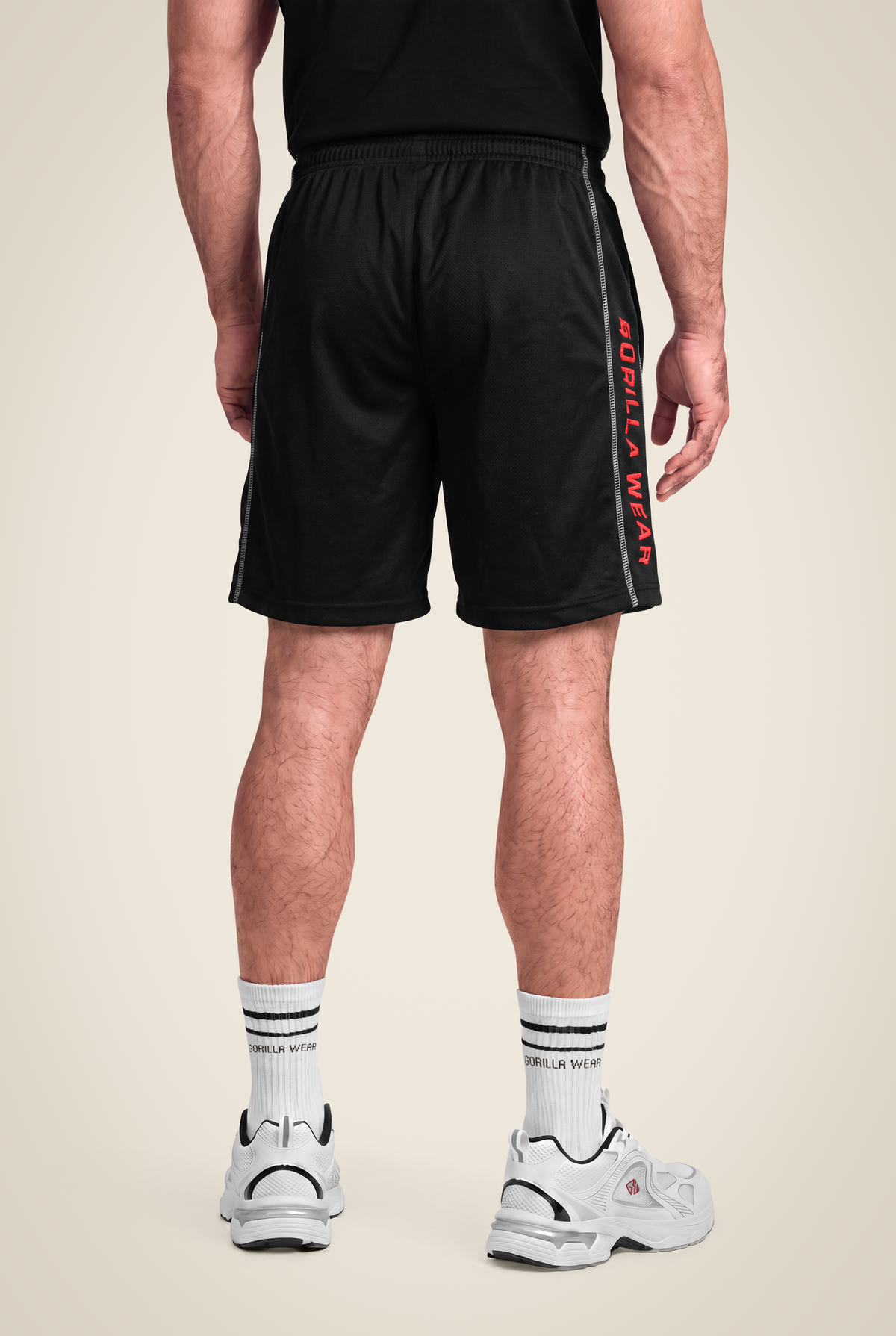 Functional Mesh Shorts - Black/Red