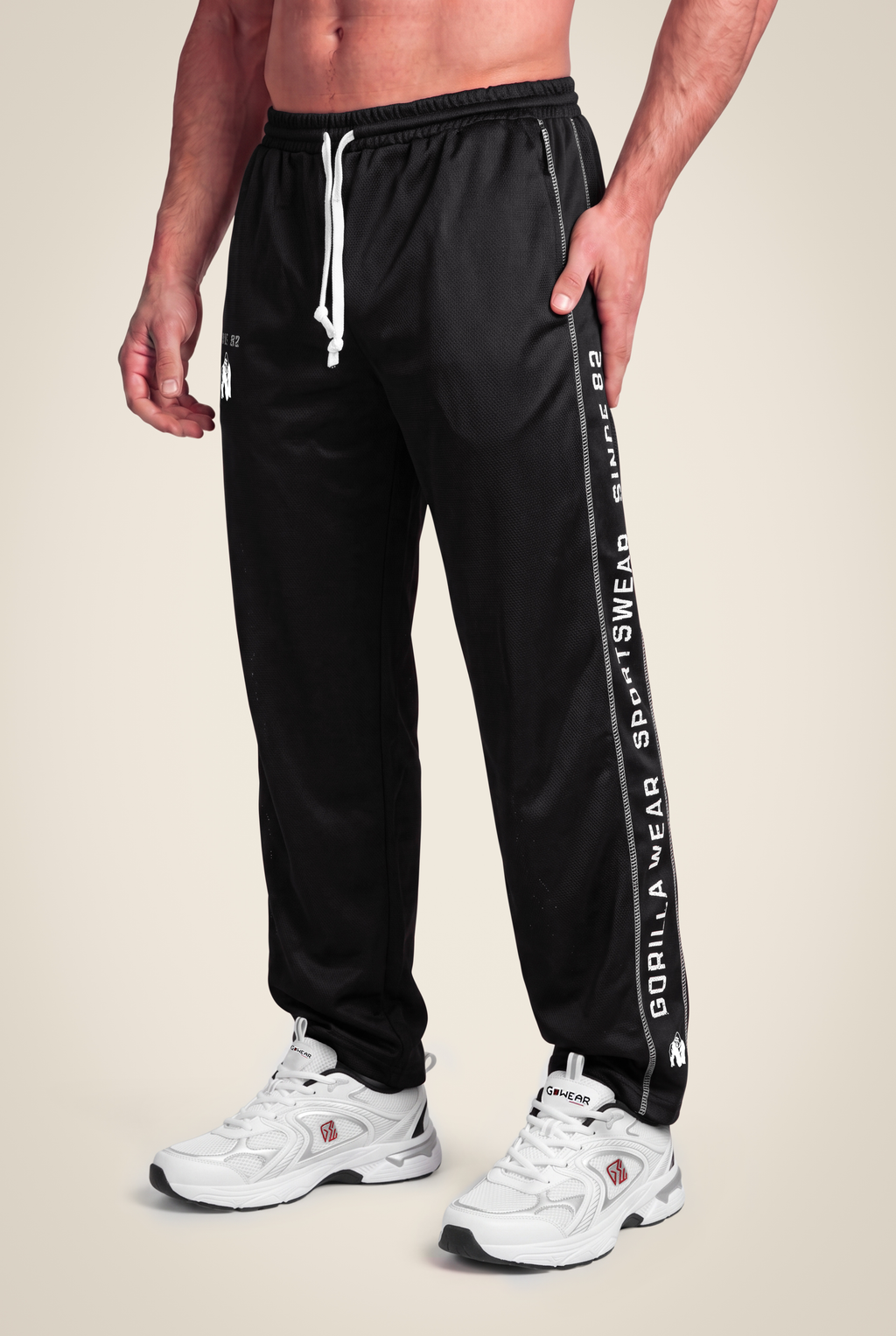 Functional Mesh Pants - Black/White