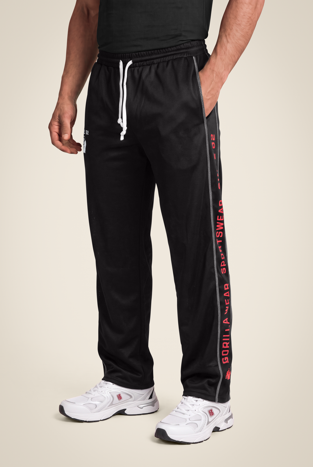 Functional Mesh Pants - Black/Red