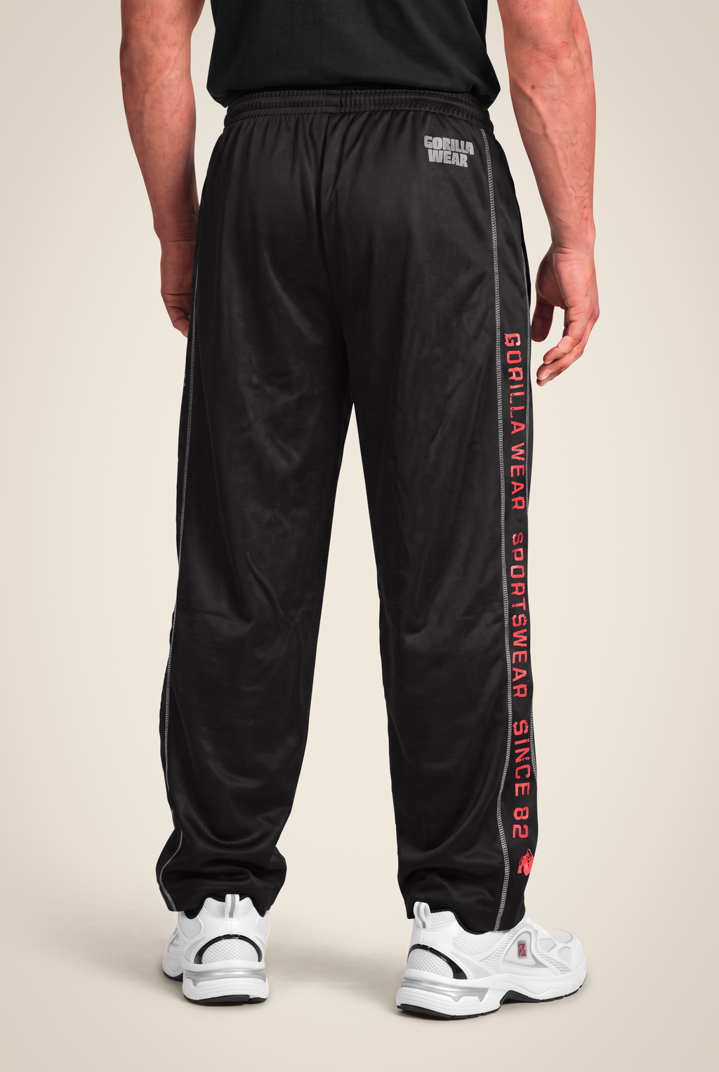 Functional Mesh Pants - Black/Red