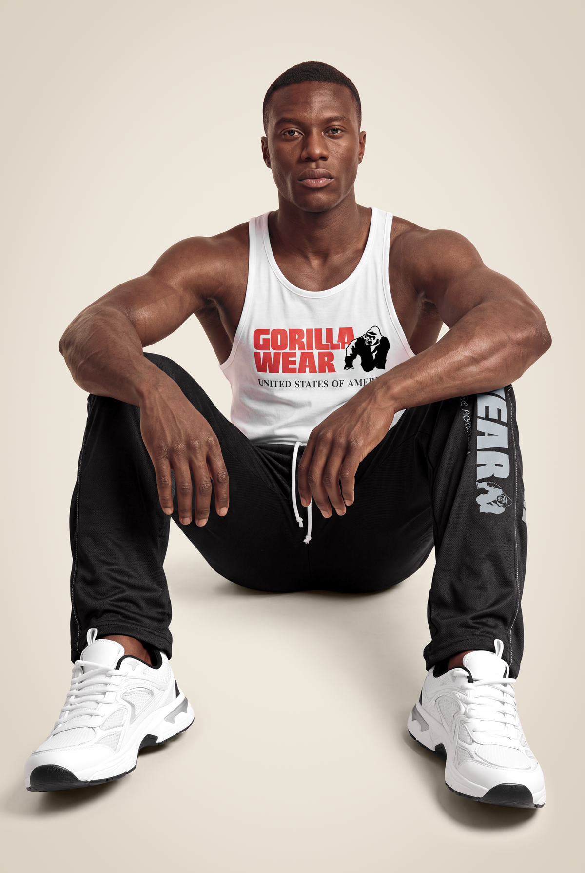 Logo Mesh Pants - Black