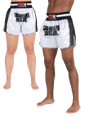 Piru Muay Thai Shorts - White/Black