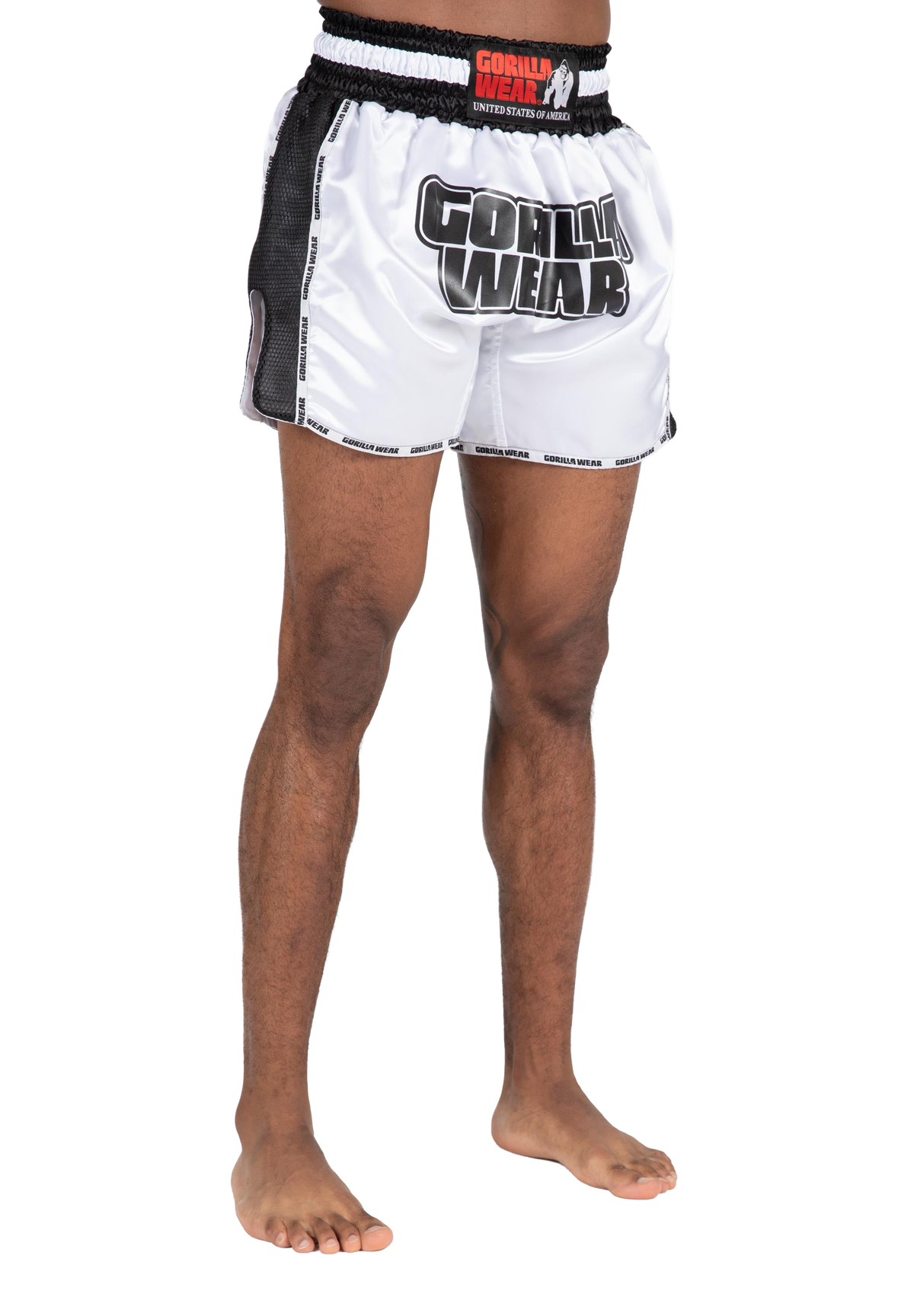 Piru Muay Thai Shorts - White/Black