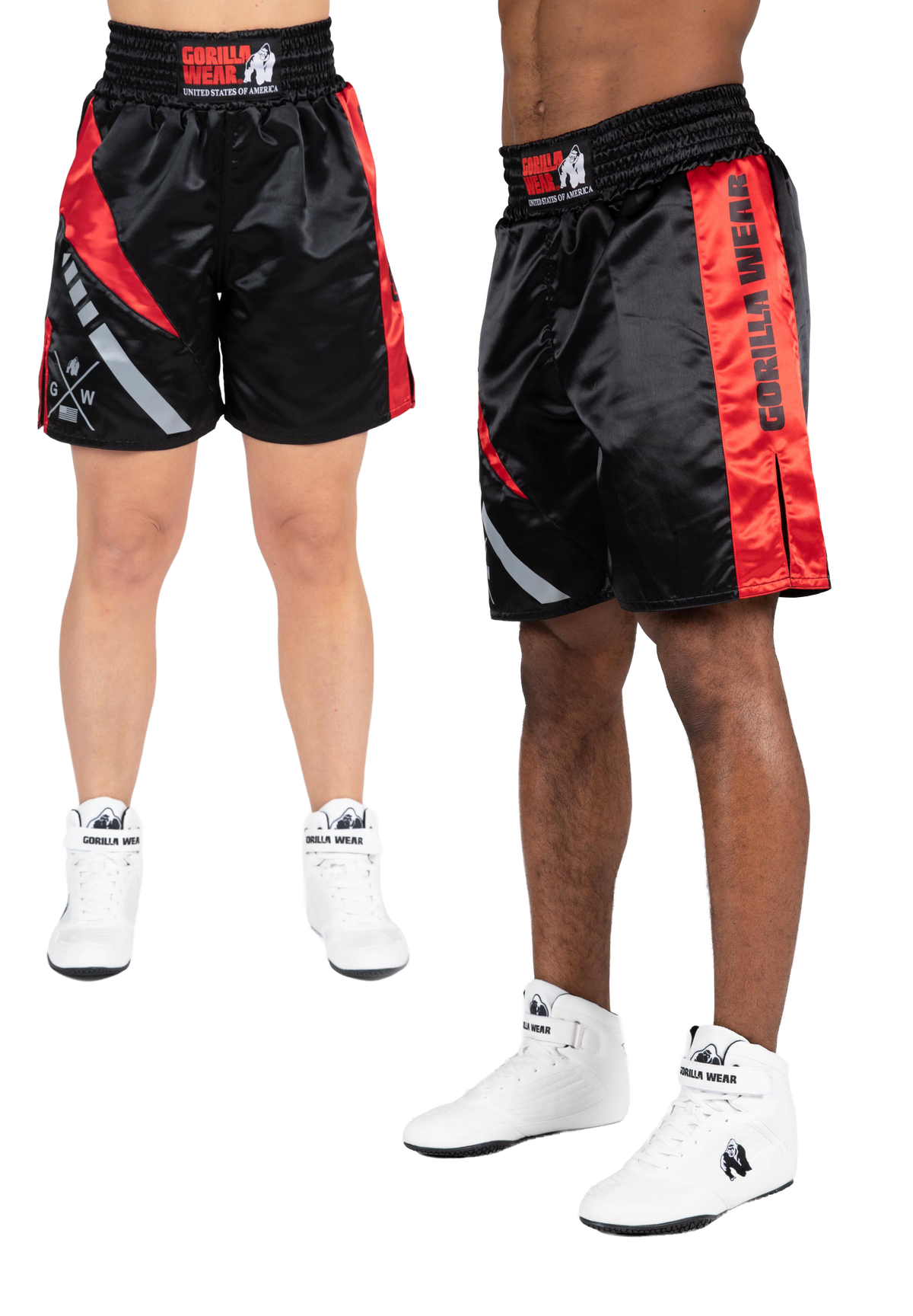 Hornell Boxing Shorts - Black/Red - Unisex