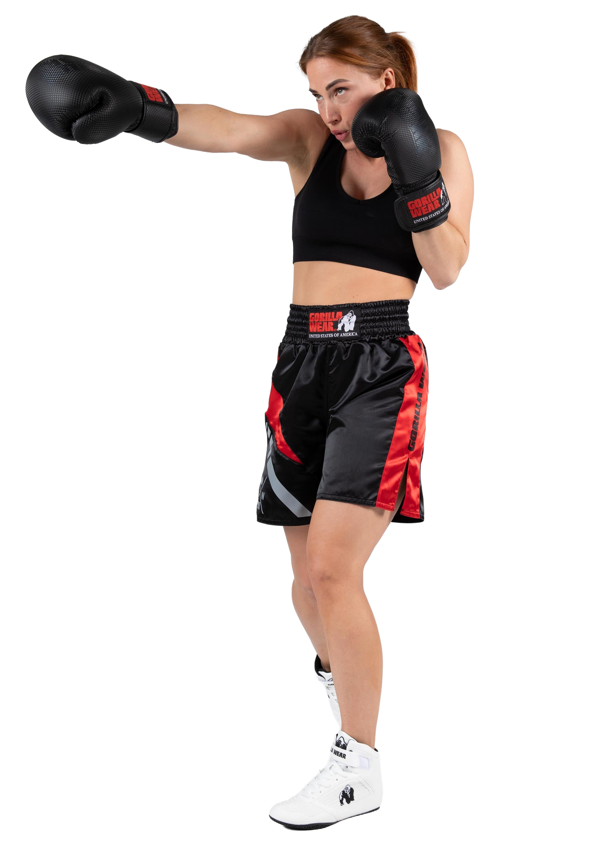 Hornell Boxing Shorts - Black/Red - Unisex