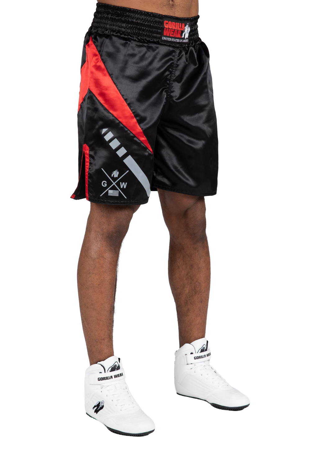 Hornell Boxing Shorts - Black/Red - Unisex