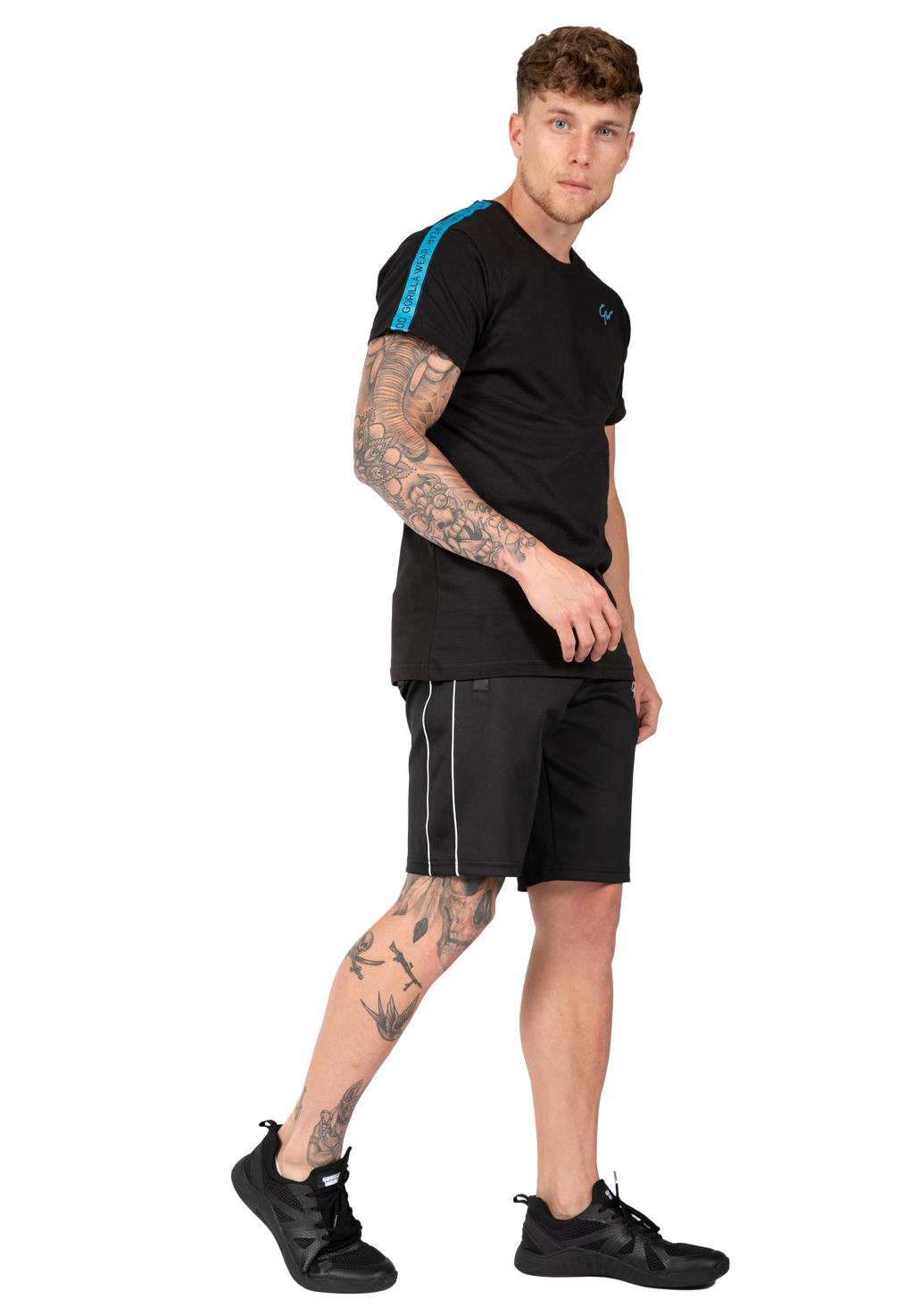 Chester T-shirt - Black/Blue