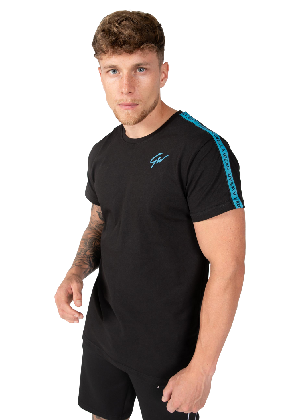 Chester T-shirt - Black/Blue