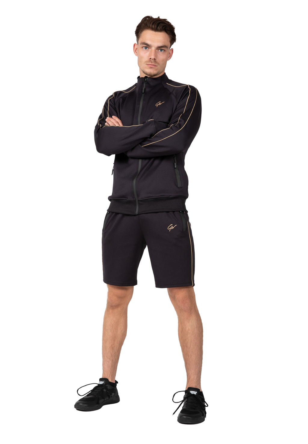 Wenden Track Shorts - Black/Gold