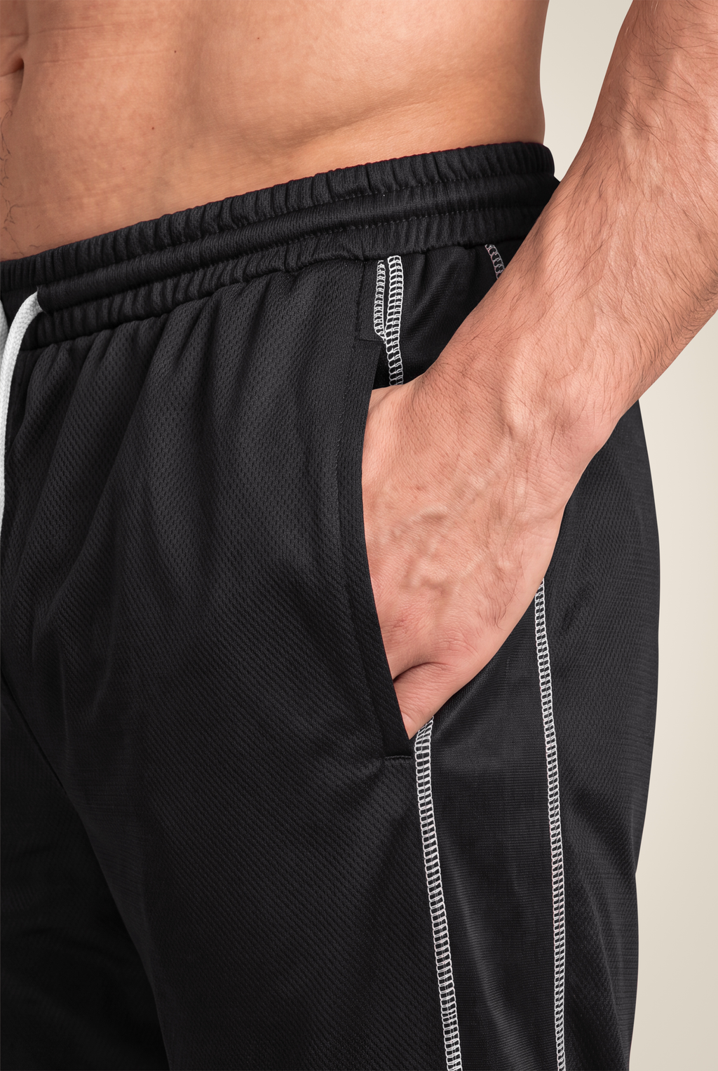 Functional Mesh Pants - Black/Green