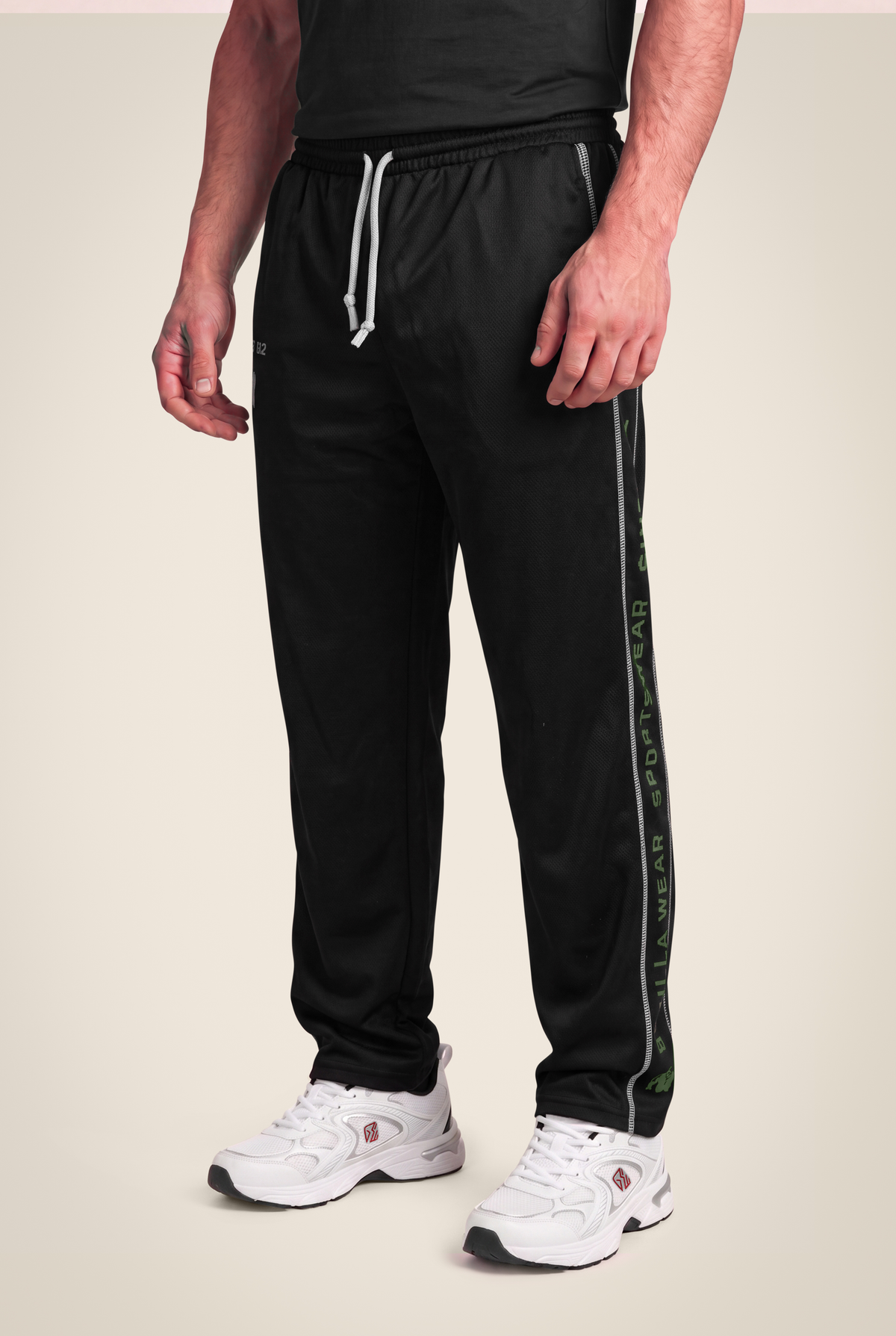 Functional Mesh Pants - Black/Green