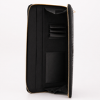 The Varese Black Hand-Painted Python Leather 14” Laptop Portfolio