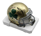 Rocket Ismail Autographed Speed Mini Helmet Notre Dame Clover Beckett 181124