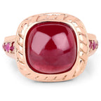 9.14 Carat Glass Filled Ruby and Ruby .925 Sterling Silver Ring