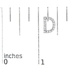 10K White Gold 1/10 Cttw Diamond Initial “A” to "Z" Stud Earring