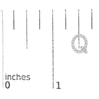 10K White Gold 1/10 Cttw Diamond Initial “A” to "Z" Stud Earring
