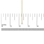 10K Yellow Gold Diamond Accent "A-Z" Block Initial Pendant Necklace