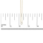 10K Yellow Gold Diamond Accent "A-Z" Block Initial Pendant Necklace