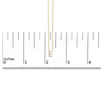 10K Yellow Gold Diamond Accent "A-Z" Block Initial Pendant Necklace