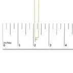 10K Yellow Gold Diamond Accent "A-Z" Block Initial Pendant Necklace
