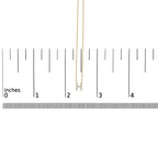 10K Yellow Gold Diamond Accent "A-Z" Block Initial Pendant Necklace