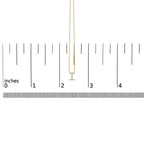 10K Yellow Gold Diamond Accent "A-Z" Block Initial Pendant Necklace
