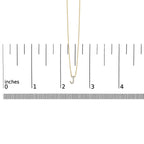 10K Yellow Gold Diamond Accent "A-Z" Block Initial Pendant Necklace