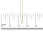 10K Yellow Gold Diamond Accent "A-Z" Block Initial Pendant Necklace