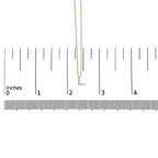 10K Yellow Gold Diamond Accent "A-Z" Block Initial Pendant Necklace