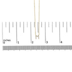 10K Yellow Gold Diamond Accent "A-Z" Block Initial Pendant Necklace