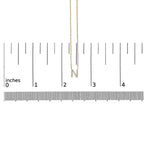 10K Yellow Gold Diamond Accent "A-Z" Block Initial Pendant Necklace