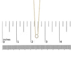 10K Yellow Gold Diamond Accent "A-Z" Block Initial Pendant Necklace