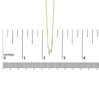 10K Yellow Gold Diamond Accent "A-Z" Block Initial Pendant Necklace