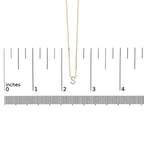 10K Yellow Gold Diamond Accent "A-Z" Block Initial Pendant Necklace