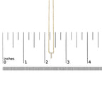 10K Yellow Gold Diamond Accent "A-Z" Block Initial Pendant Necklace