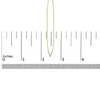 10K Yellow Gold Diamond Accent "A-Z" Block Initial Pendant Necklace