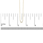 10K Yellow Gold Diamond Accent "A-Z" Block Initial Pendant Necklace