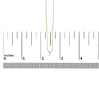 10K Yellow Gold Diamond Accent "A-Z" Block Initial Pendant Necklace