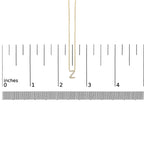 10K Yellow Gold Diamond Accent "A-Z" Block Initial Pendant Necklace