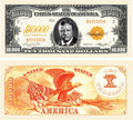 1000 - $10,000.00 Ten Thousand Dollar Gold Certificate Novelty Bill Play Money