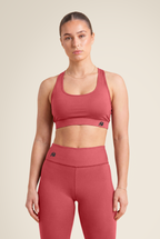 Meta Sports Bra - Burgundy Red