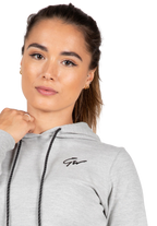 Pixley Crop Top Hoodie - Gray
