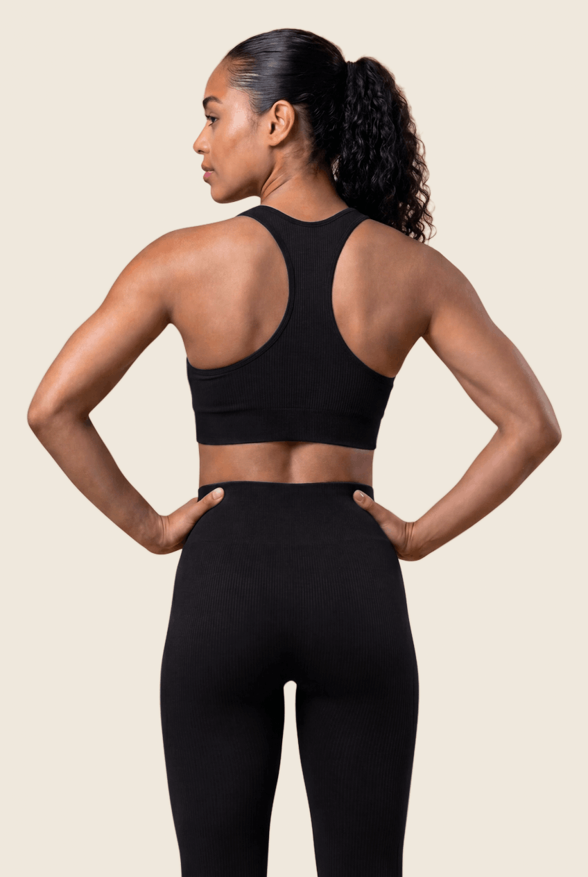 Neiro Seamless Sports Bra - Black