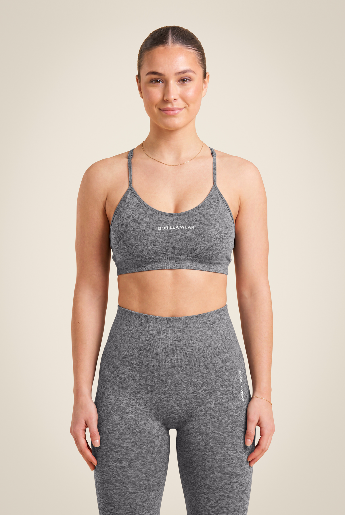 Quincy Seamless Sport Bra - Gray Melange