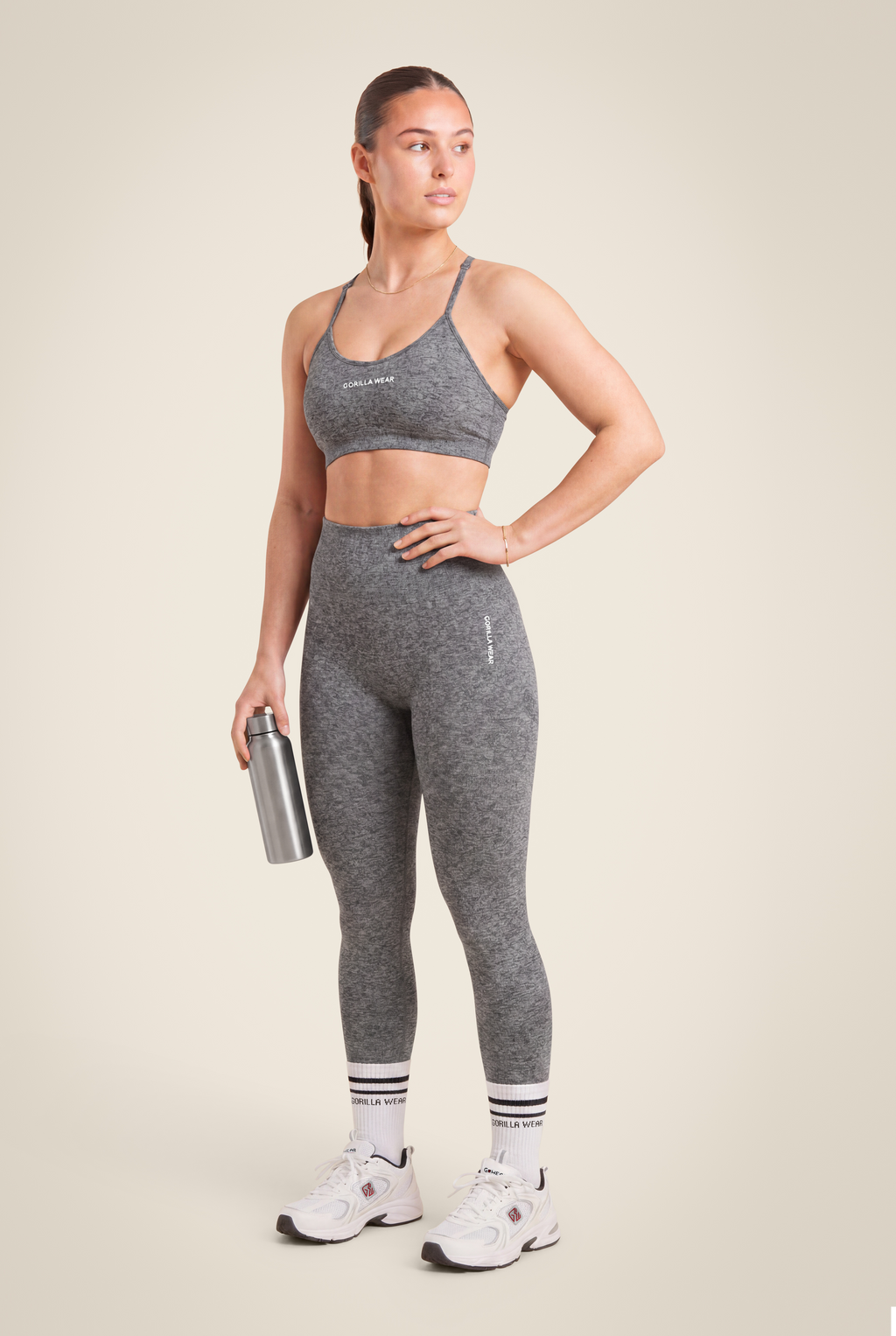 Quincy Seamless Sport Bra - Gray Melange