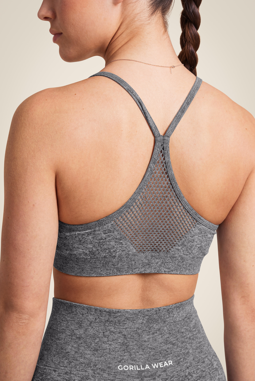 Quincy Seamless Sport Bra - Gray Melange