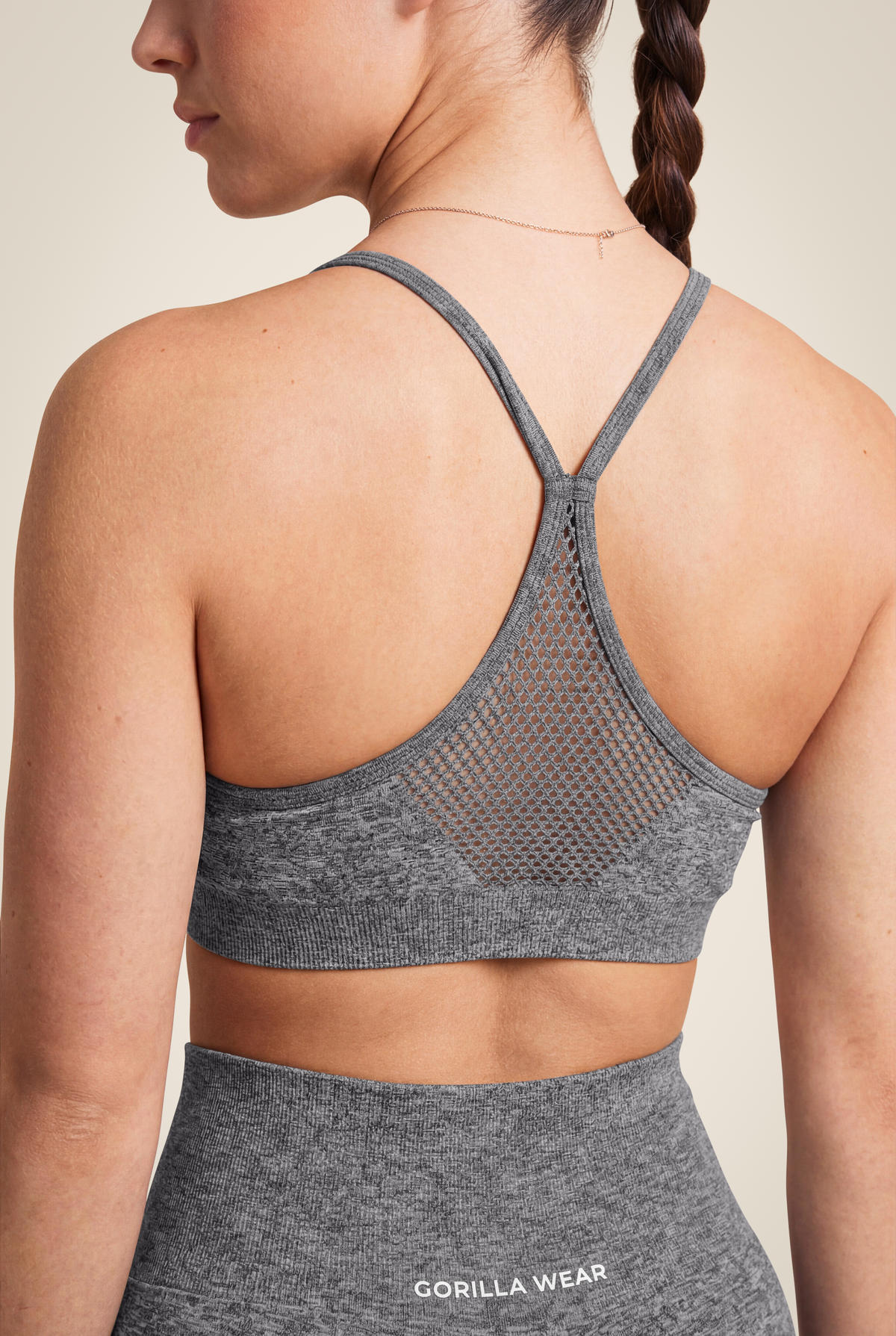 Quincy Seamless Sport Bra - Gray Melange
